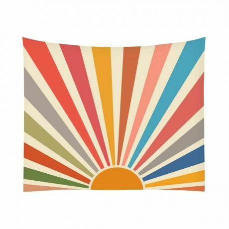 Colorido tapiz de sol vintage