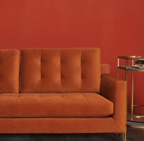 оранжевый диван от john lewis & partners