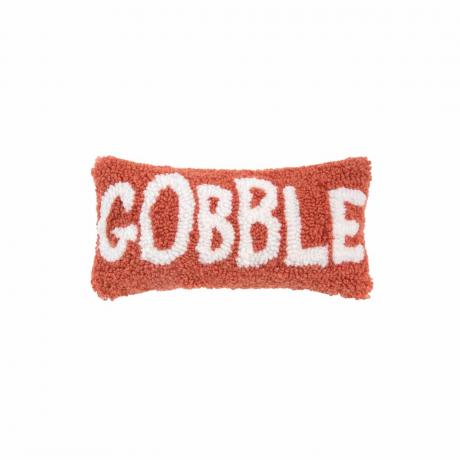 Bantal Thanksgiving C&F Home Gobble berwarna oranye dan putih 