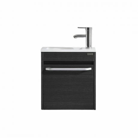 wonline 16” kupaonski umivaonik Combo u crnoj boji