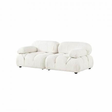 Sofa tapicerowana Mimosa w kolorze białym