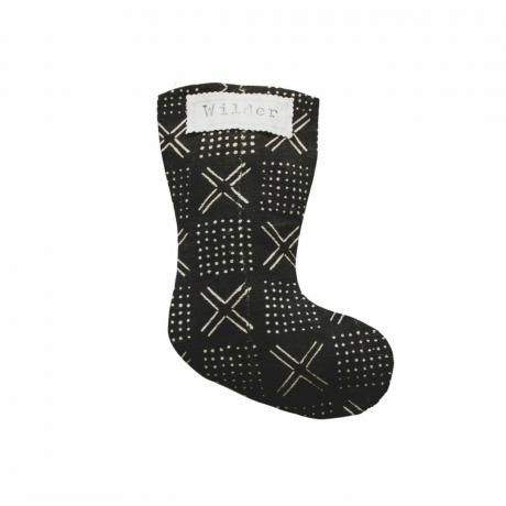 Crna božićna čarapa od blata