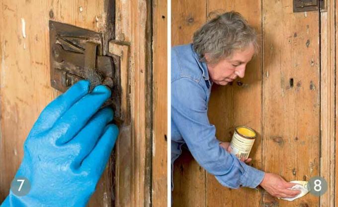 木製のドアから塗料を剥がす方法：ステップバイステップの説明