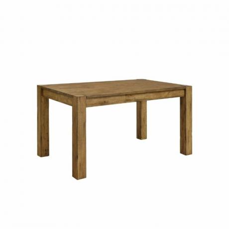 Ein brauner Holztisch