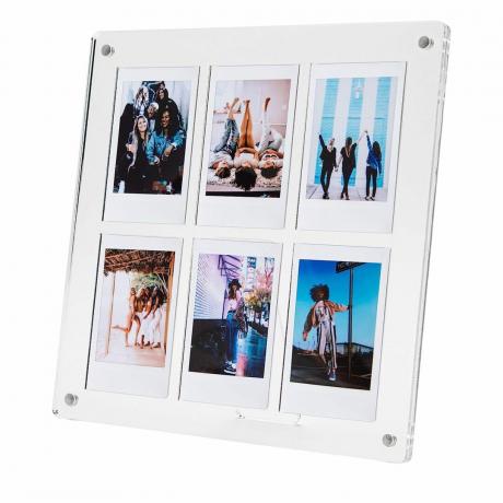 Una cornice per foto Polaroid in acrilico trasparente