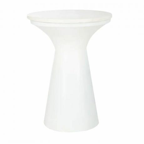 طاولة جانبية بقاعدة ميلا SAFAVIEH - أبيض أبيض - 16 × 16 × 22 بوصة