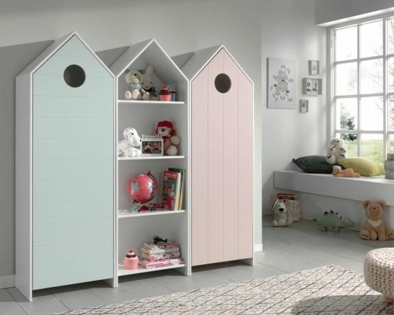 Casami Beach House Cupboard Mint Green and Pastel Pink by Cuckooland