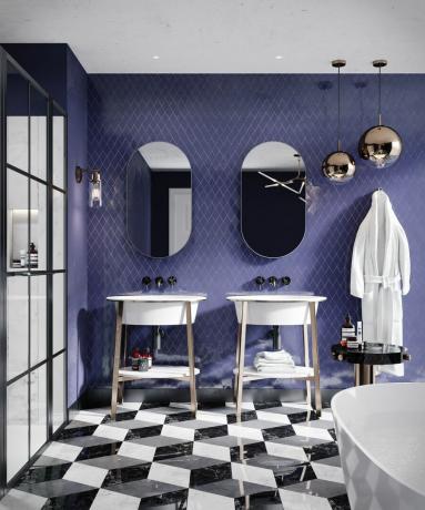 CP Hart salle de bain violet