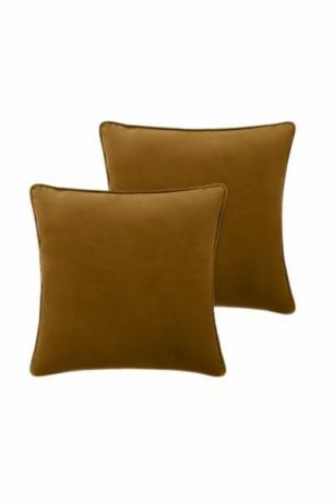 Вирізані оксамитові коричневі подушки Made.com