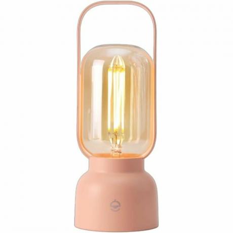 Malá bezdrôtová stolová lampa Artin-X v pastelovej ružovej farbe