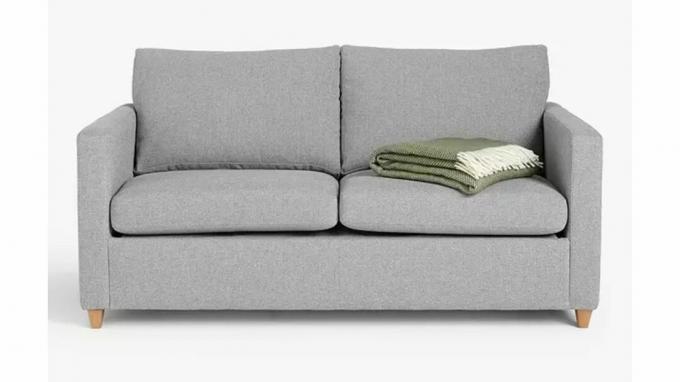 Pilka ištraukiama miegamoji sofa