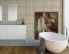 11 idej za stenske obloge v kopalnici, ki dodajo osebnost