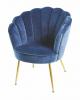 Aldi's geschulpte fauteuil is BACK in marineblauw... met een bijpassende opbergkruk