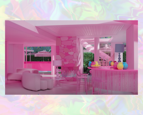 Slika Barbiejine dnevne sobe v hiši sanj