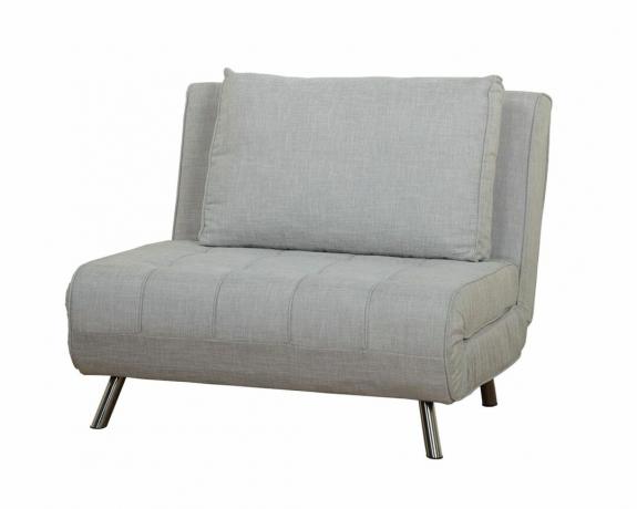 Un scaun pliant, gri modern