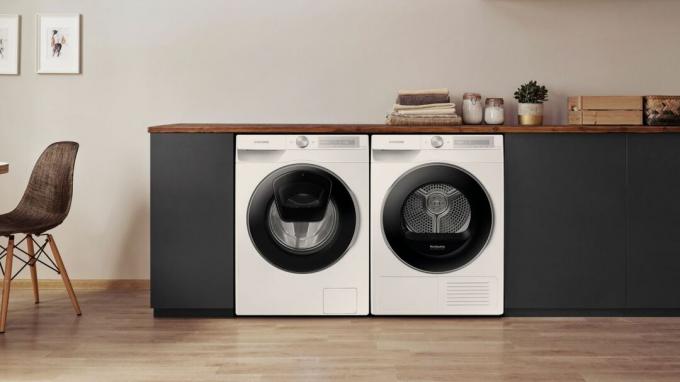 „Samsung“ skalbimo mašinos virtuvėje