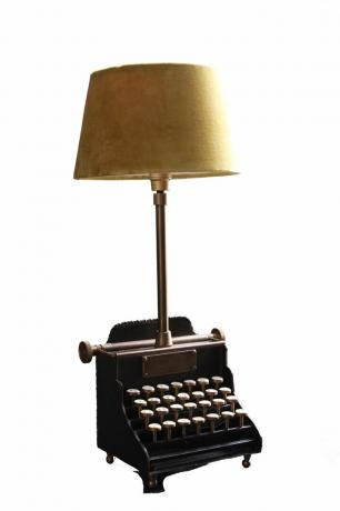 Lampe de table machine à écrire Qwerty