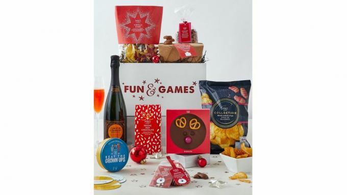 Caja de comida, diversión y juegos M&S