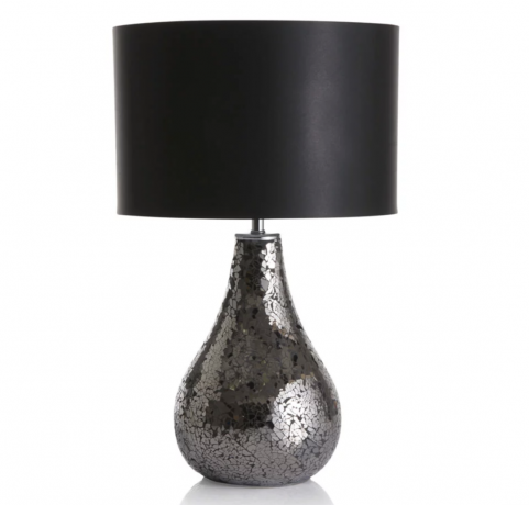 Beste tafellamp voor een beetje glamour: Wilko Mosaic Table Lamp Black