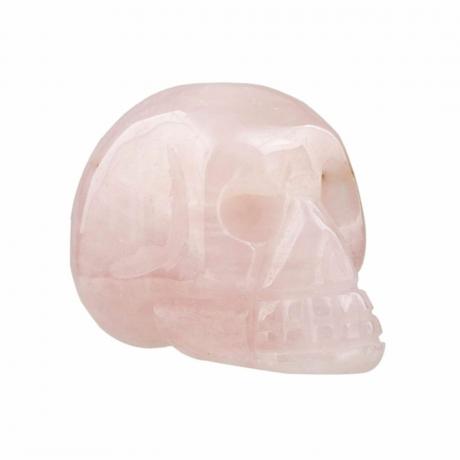 Rožinio kvarco rožinė kaukolė