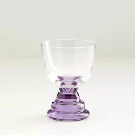 Стъпалообразна коктейлна чаша с лилава основа