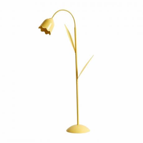 Geltona tulpių stiliaus lempa iš Urban Outfitters