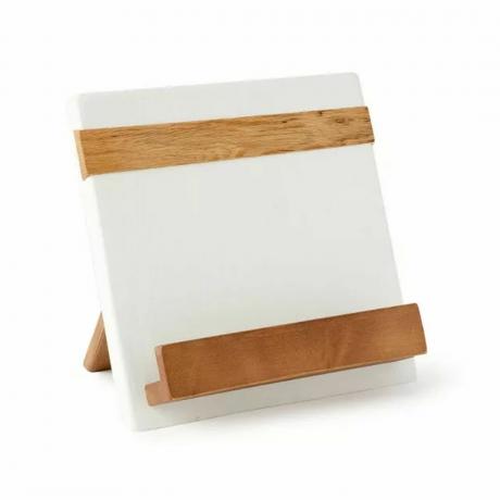  etuhome Újrahasznosított fából készült iPad és szakácskönyvtartó fehér színben