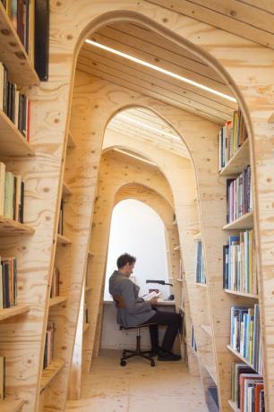 Loft -laienduse ideed: raamatukogu