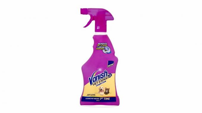 Melhor limpador de estofados para proprietários de animais de estimação: solução Vanish Pet Expert Carpet Care em frasco spray de gatilho