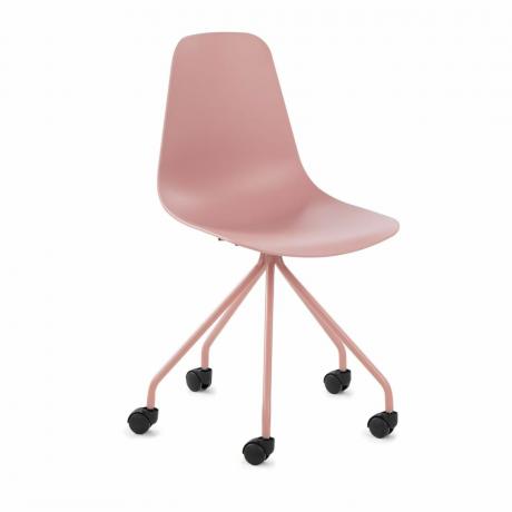 Růžová kancelářská židle