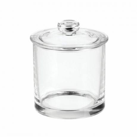 un frasco de vidrio