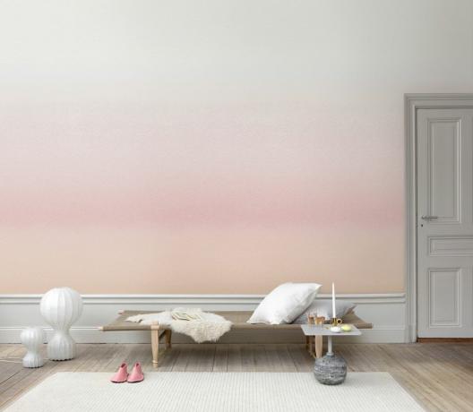 vaaleanpunainen ombre -efekti tapetti 5qm.de Tapeten