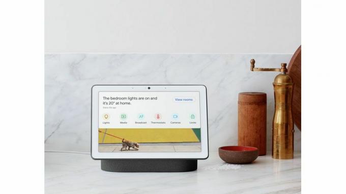 Google Nest Hub Max en una cocina