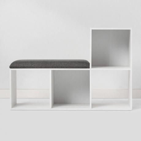Kocka Bookshell with Bench White - Room Essentials™