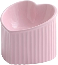 2. Рожева керамічна піднята котяча миска | Було 17,99 доларів США