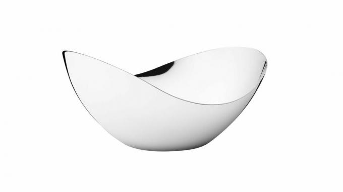 Georg Jensen Bloom Bowl, efeito cromado com bordas curvas