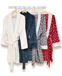 Martha Stewart collectie pluche badjas, gemaakt voor Macy's