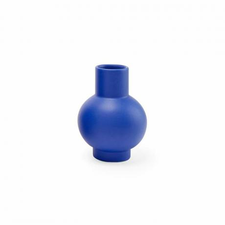 Blaue skulpturale Vase