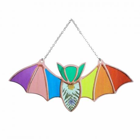Závěsná dekorace netopýra s duhovými křídly