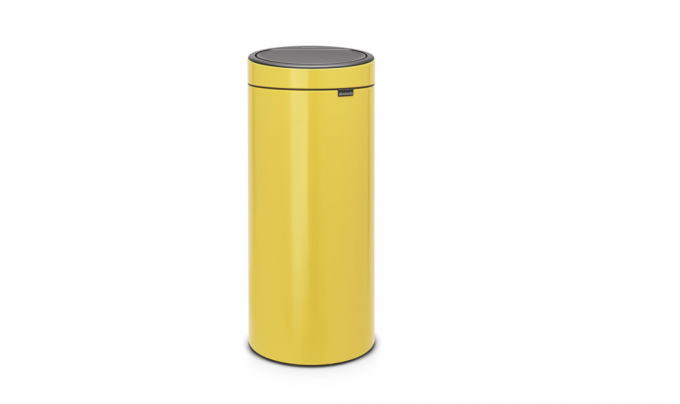 סל המטבח הטוב ביותר לטווח הצבעים: Brabantia One Touch 30L בצבע צהוב
