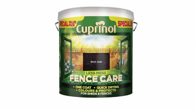 최고의 원코트 데크 페인트: Cuprinol Less Mess Fence Care