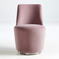 Obrotowe krzesło do jadalni Ofelia w kolorze pudrowego różu