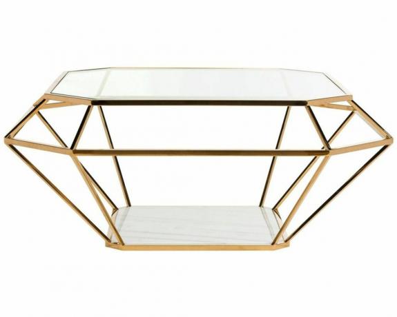 Abena Geometrijski stol za kavu Gold - Safavieh