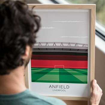 Impresión contemporánea personalizada de cualquier estadio de fútbol por TURF FOOTBALL ART