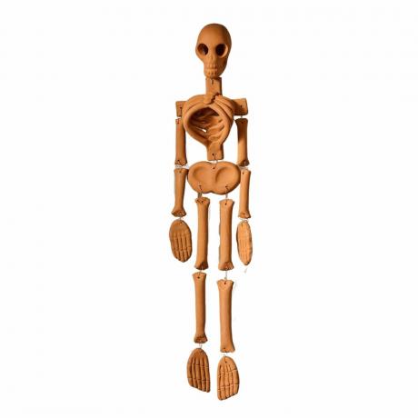 Теракотен висящ скелет Декорация за Хелоуин