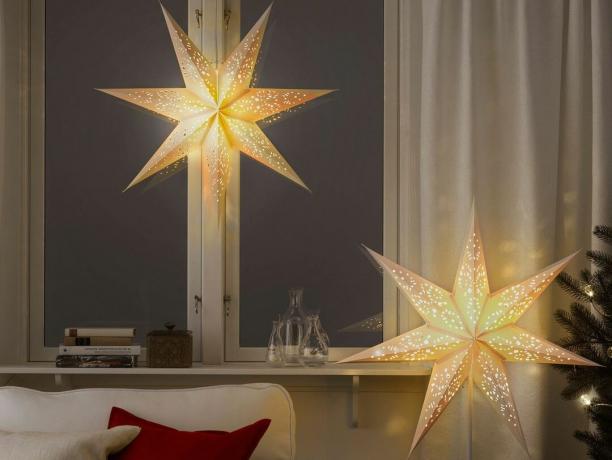 Ikea yıldız şeklinde dantel lamba
