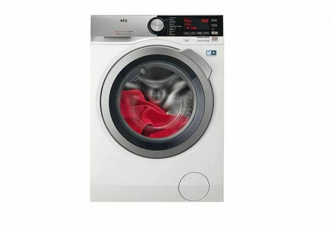 cel mai bun uscător de spălat pentru țesături delicate - AEG L8WEC166R Uscător de spălat independent