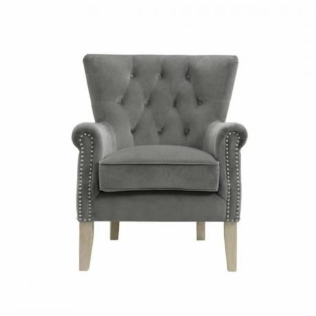 Ein grauer Sessel