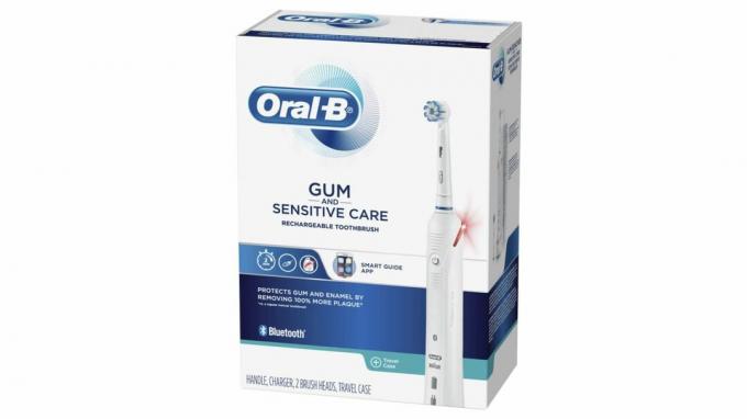Geriausias elektrinis dantų šepetėlis jautrioms dantenoms: „Oral-B Gum“ ir įkraunamas elektrinis dantų šepetėlis „Sensitive Care“