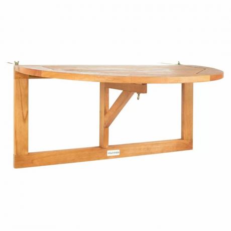 木製半円バルコニー手すりテーブル